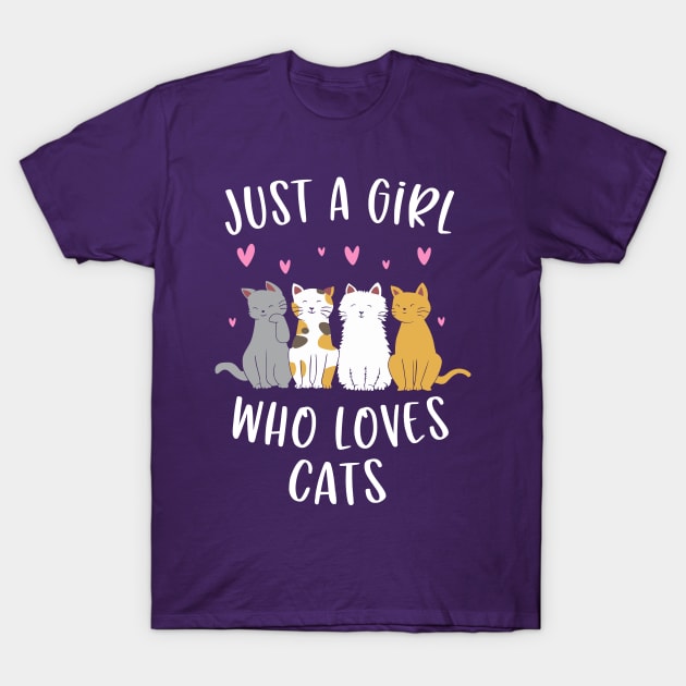 Just A Girl Who Loves Cats Cute Cat T-Shirt by LEGO